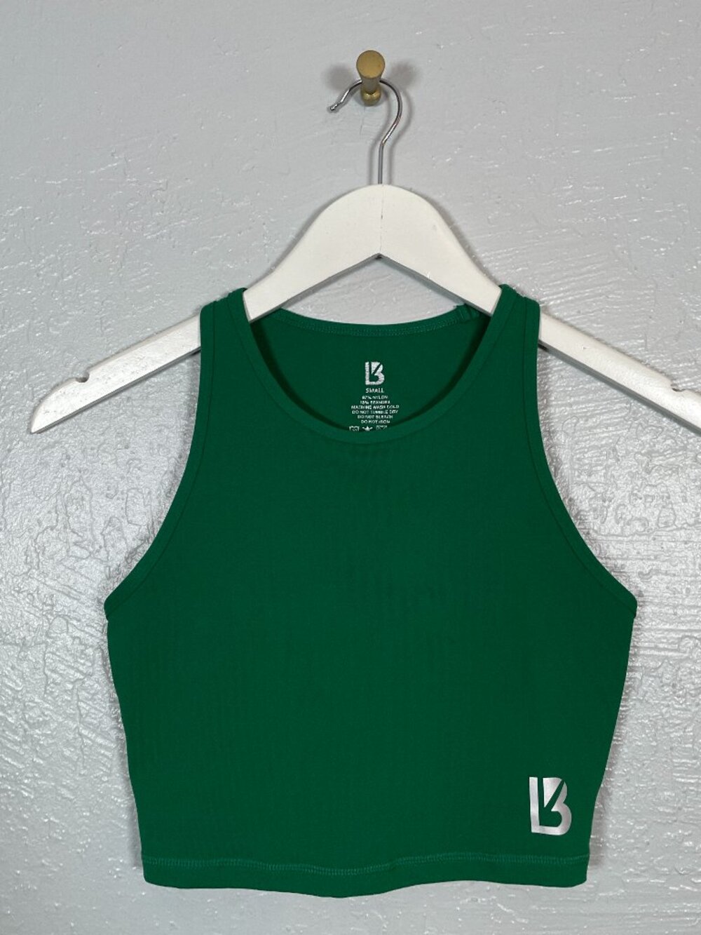 BuffBunny Collective Women S Green Aurora Cropped Tank Athleisure Workout